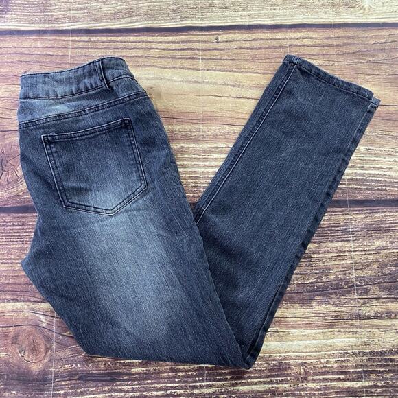 Lings Jeans Womens 11/12 Regular Fit Slim Denim Black Light Wash - Picture 1 of 10
